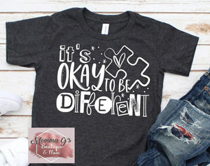 It's ok to be different T-shirt - Momma G's Children's Boutique, Screen Printing, Embroidery & More