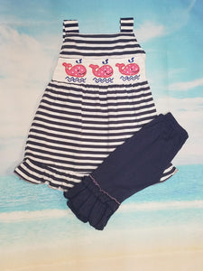 Whale Girls Set - Momma G's Children's Boutique, Screen Printing, Embroidery & More