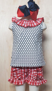 Red White and Blue Bow Set - Momma G's Children's Boutique, Screen Printing, Embroidery & More