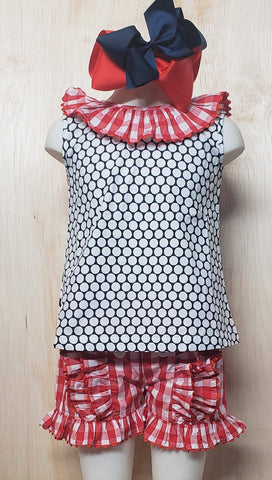 Red White and Blue Bow Set - Momma G's Children's Boutique, Screen Printing, Embroidery & More
