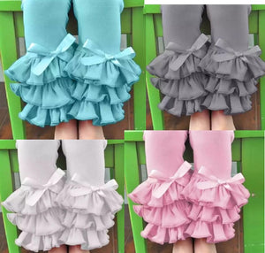 Ruffles Capri's with Bow - Momma G's Children's Boutique, Screen Printing, Embroidery & More
