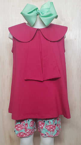 Flamingo Sailor Set - Momma G's Children's Boutique, Screen Printing, Embroidery & More