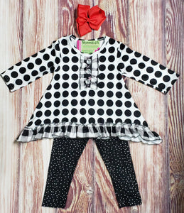 Black Dot Delight - Momma G's Children's Boutique, Screen Printing, Embroidery & More