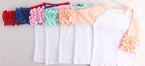 Bubble Gum Pink Ruffle Raglan - Momma G's Children's Boutique, Screen Printing, Embroidery & More